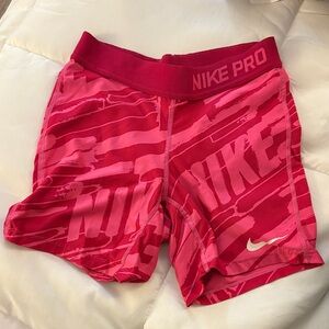 Nike Pro Dynamic Red and Pink Shorts